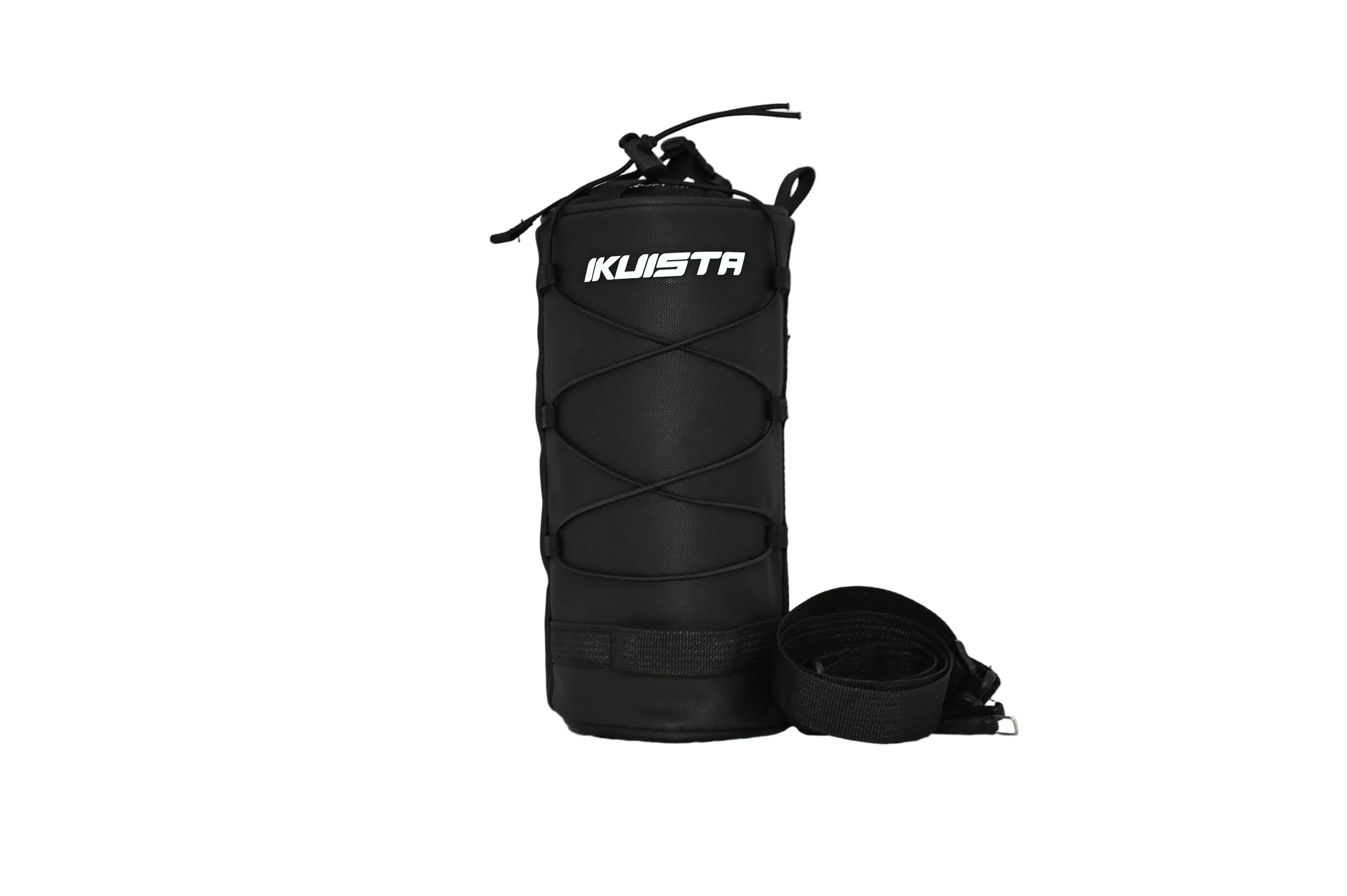 IKUISTA bicycle bag, cylindrical form with the IKUISTA logo and a screw-on cap