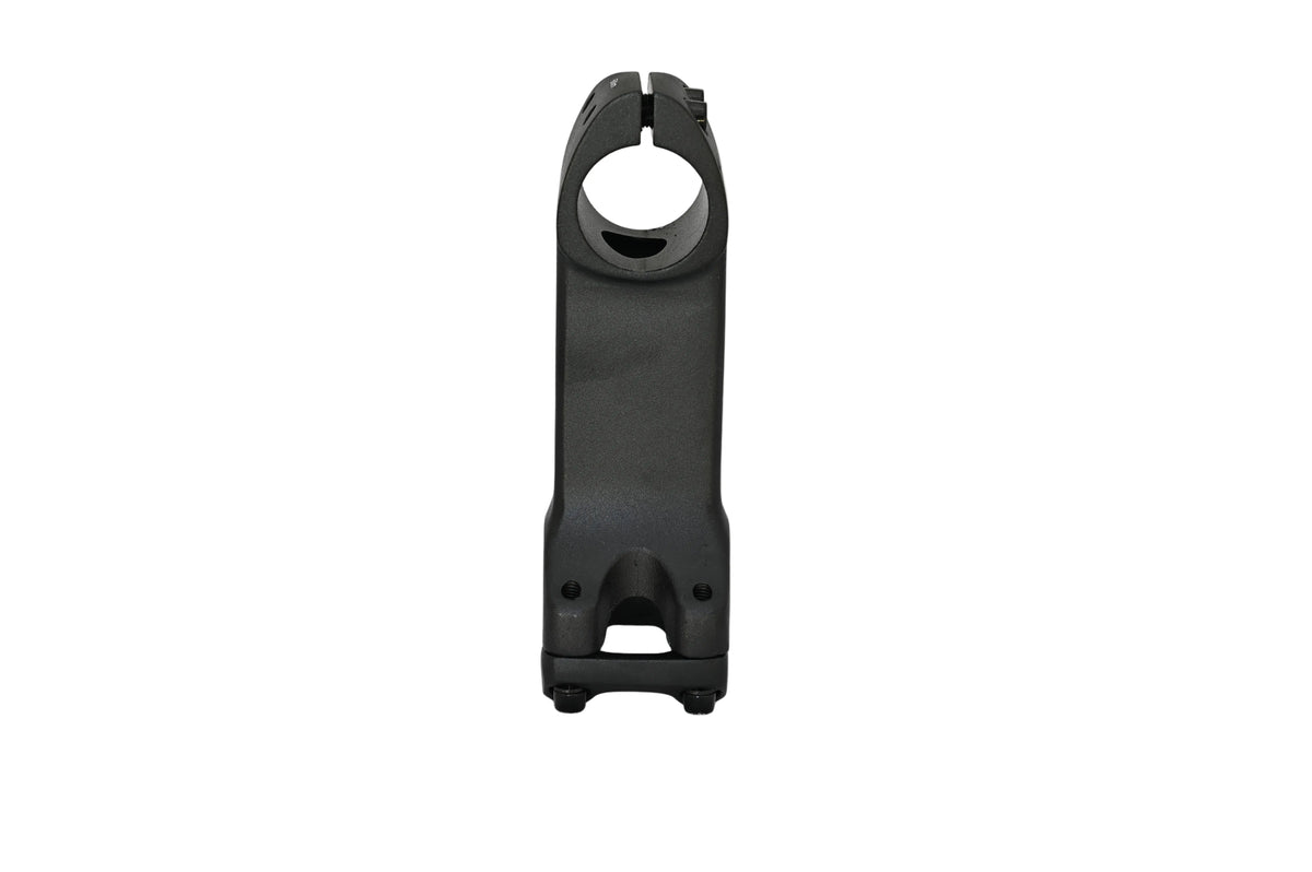 Valois Aˣ Unis aluminium stem from above, showing the steerer clamp and faceplate
