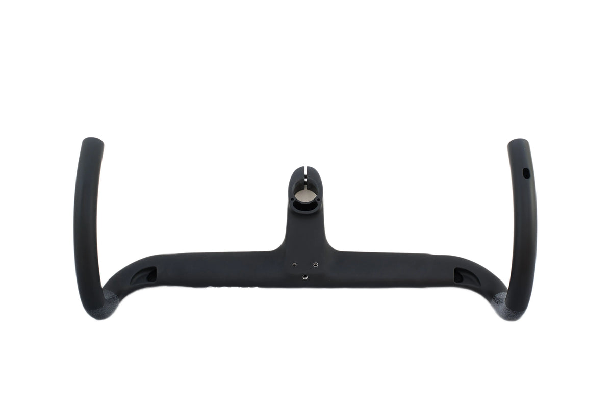 Valois Cˣ HBRD carbon cockpit from above, showing the stem section and steerer clamp