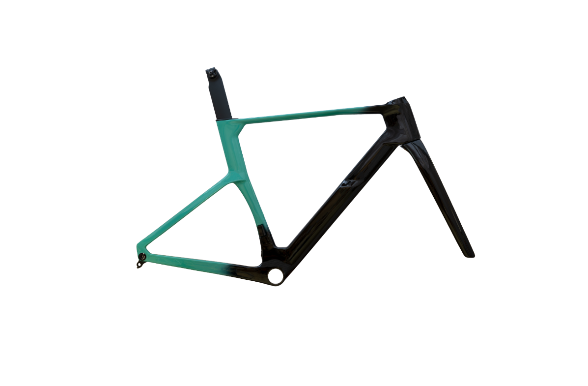 Fluxi Cˣ road carbon frameset in Glacier Teal