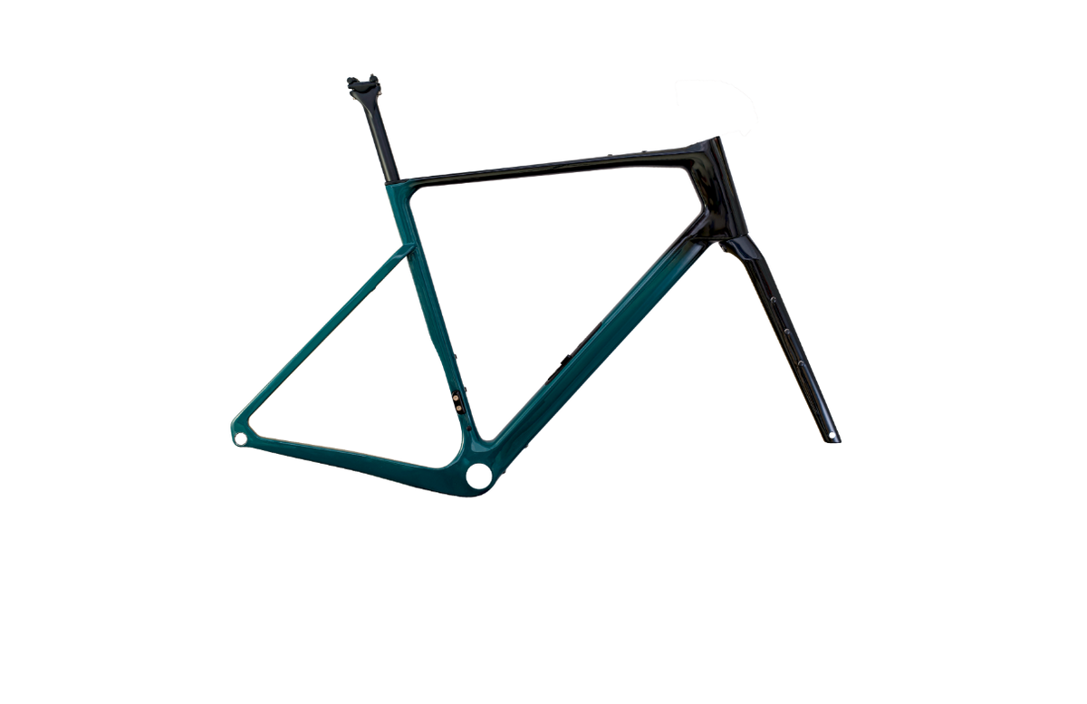 Halo Cˣ gravel carbon frameset in Abyss Cyan