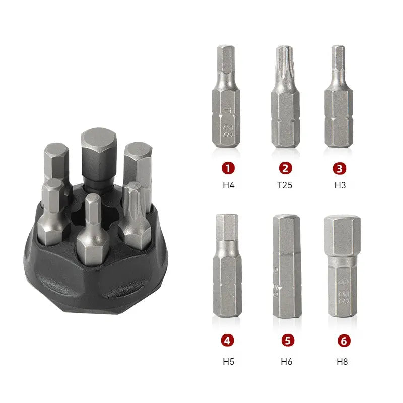 Bit holder for the IKUISTA torque tool with H3, H4, H5, H6, H8 and T25 bits