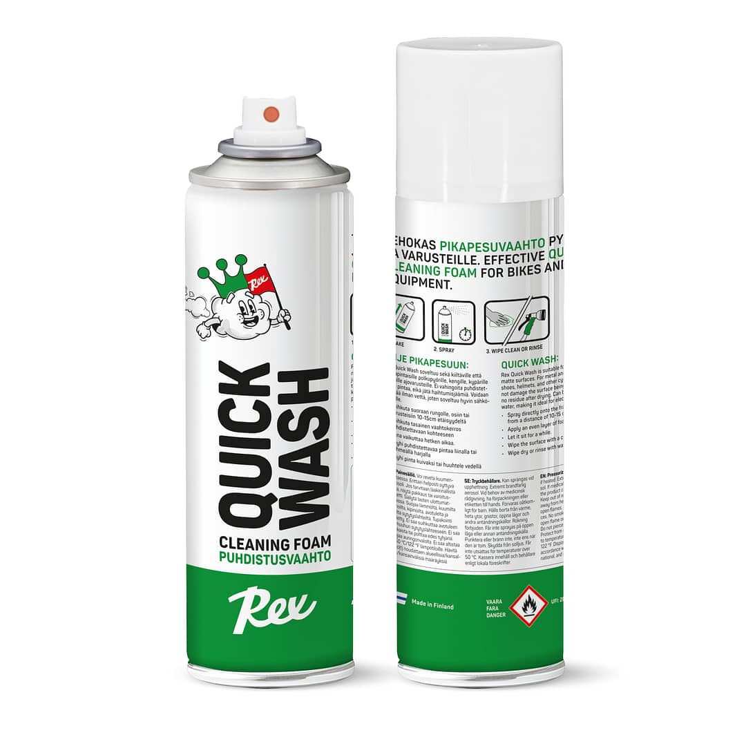 REX Quick Wash foam bike cleaner bottle