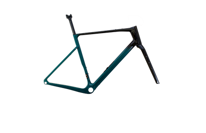 Halo Cˣ gravel carbon frameset in Abyss Cyan