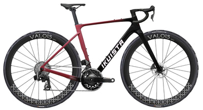 IKUISTA Spektri carbon endurance road bike in Oxide Red with SRAM Force AXS and Valois carbon wheels