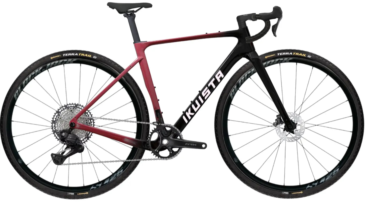 IKUISTA Spektri all-road bike in Oxide Red with Shimano GRX 700 Di2 and Continental Terra Trail tyres