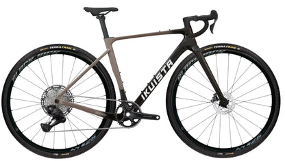 IKUISTA Spektri all-road bike in Stone Taupe with Shimano GRX 700 Di2 and Continental Terra Trail tyres