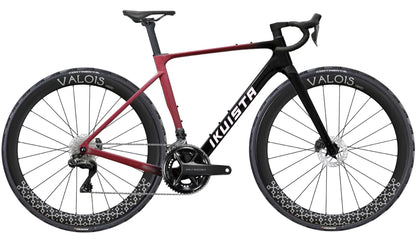 IKUISTA Spektri carbon endurance road bike in Oxide Red with Shimano Ultegra Di2 and Valois carbon wheels