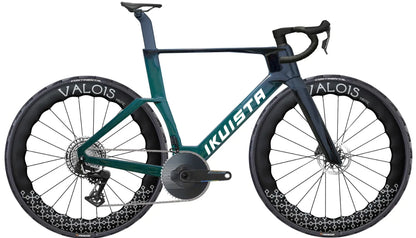 IKUISTA Vektori aero road bike in Midnight Pine, SRAM Force AXS 1x single chainring build